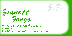 zsanett fonyo business card