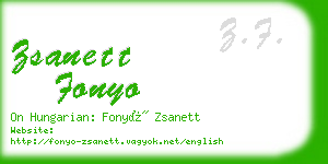 zsanett fonyo business card